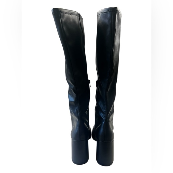 Steve Madden Lizah Women’s Black Casual Minimalist Knee Heel Boot Size 9.5 - Picture 5 of 12